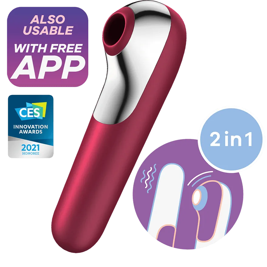 Satisfyer App Enabled Dual Love Clitoral Massager Red