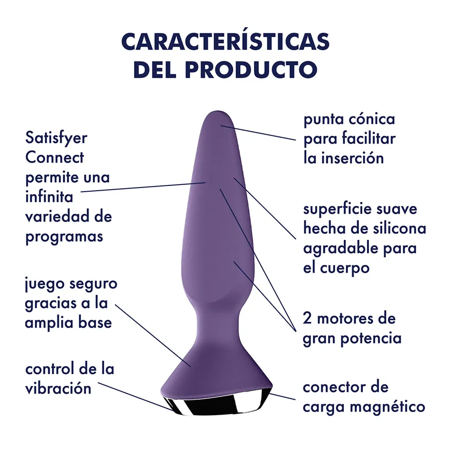 Satisfyer Plug-ilicious 1 Silicone Vibrating Anal Plug - Purple