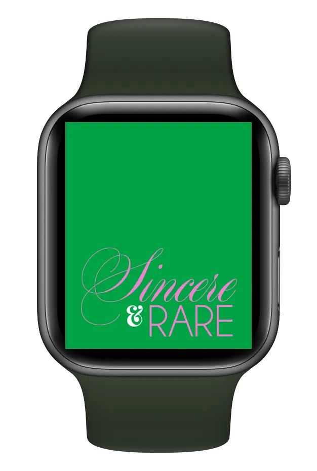 Sincere & Rare (Green) Smartwatch Wallpaper